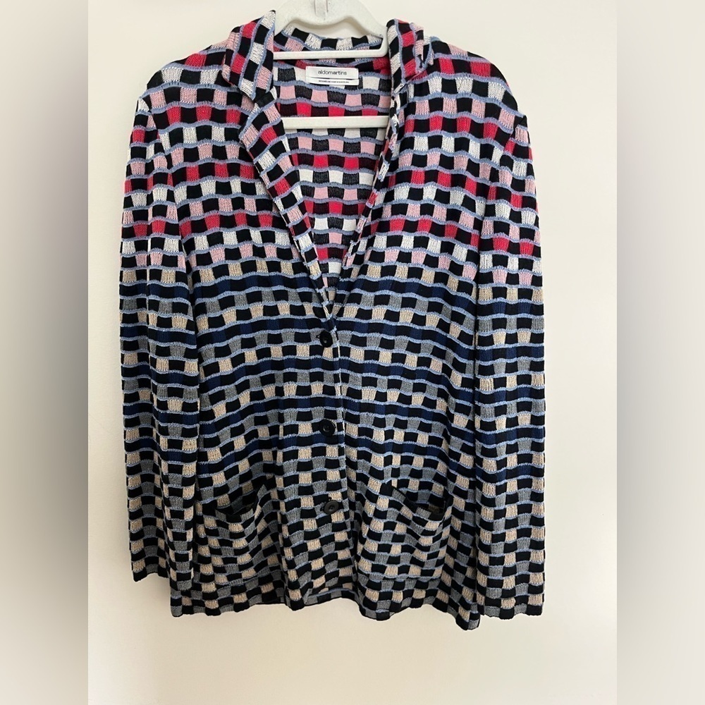 Aldomartins Barcelona Multicolor Button Up Sweater Size 10